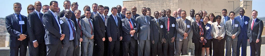 Participants of the IIJ's inaugural training workshop, "Addressing Challenges in the Prevention of Recruitment and Aiding of Terrorists, and in the Prosecutions of Terrorists in the Sahel-Maghreb."